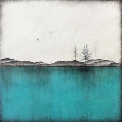 Alanna Sparanese 's encaustic work Above Turquoise.
Photo contributed
