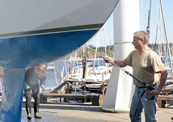Boat Spring cleaning-Royal Vic Yacht Club