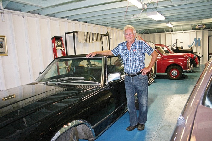 Laura Lavin/News staff Martin Burr' with his 1981 Mercedes 380SL
