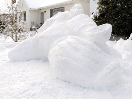 Goalie snowman