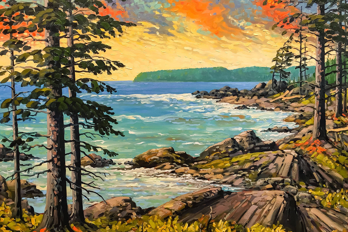 8770672_web1_GALLERIESJuan-de-Fuca-Botanical-Beach-36x48-Oil-on-Canvas-by-Rod-Charlesworth