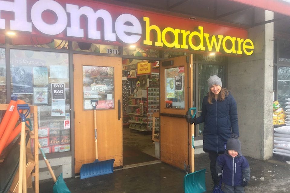 Snow shovels salt flying off the shelves in Victoria Oak Bay News