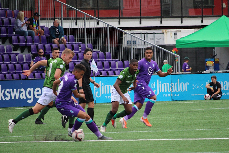 Pacific FC took a 2-3 loss to Calgary’s Cavalry FC on Saturday in the first game of the fall season. (Shalu Mehta/News Staff)