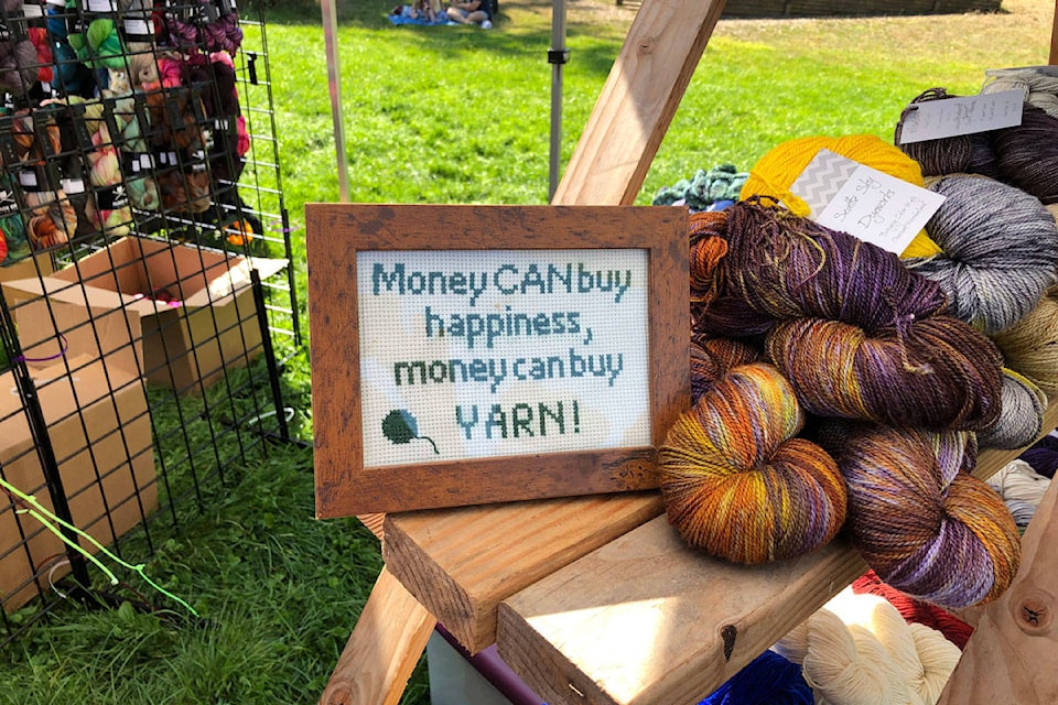 Fibrations 2019 celebrated fibre arts through demonstrations and a market showcasing locally made items. (Penny Sakamoto/Black Press Staff)