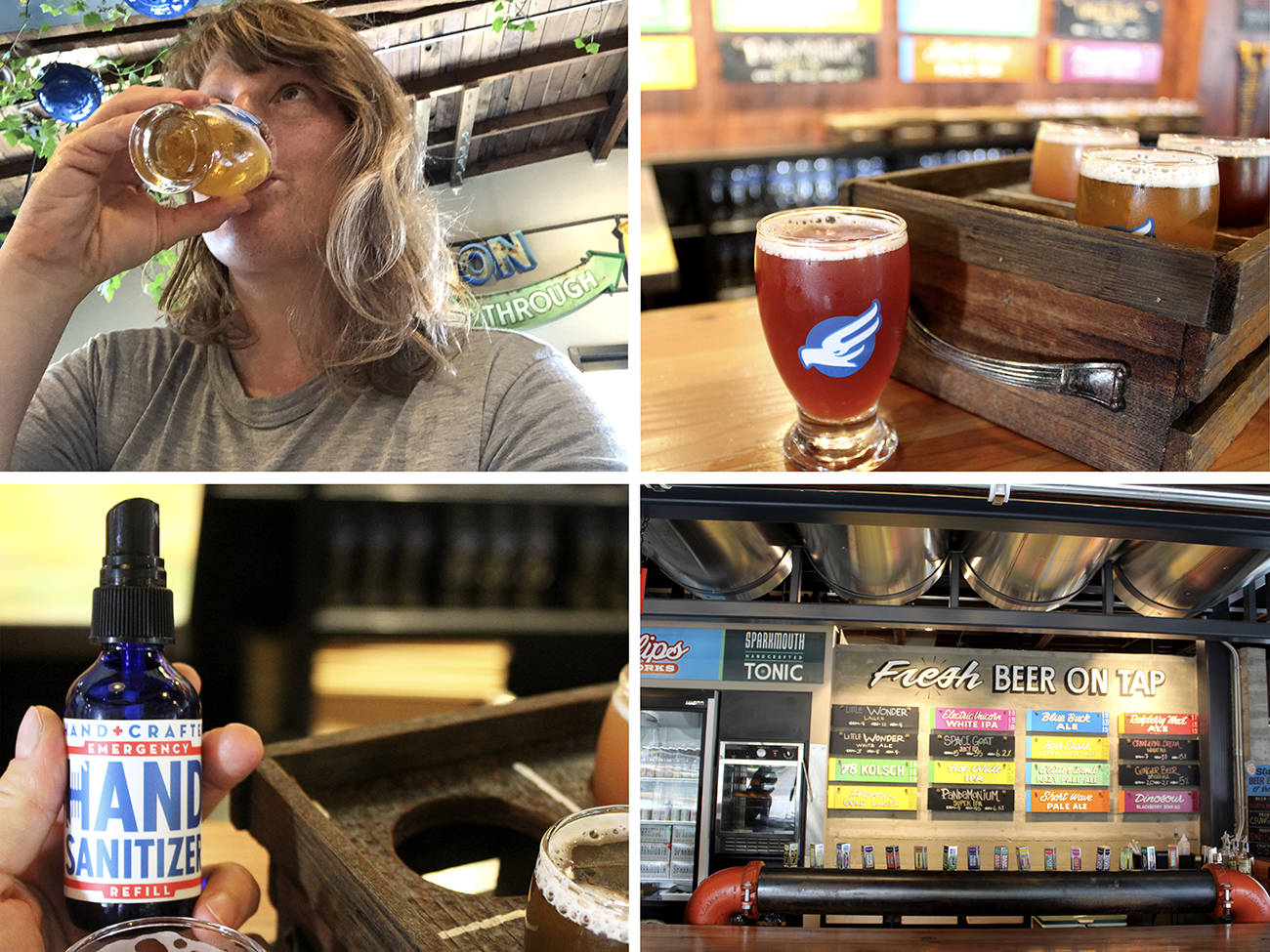 Phillips Brewing & Malting Co. has a full slate of beers, sodas, spirits and even company hand sanitizer on the menu at their downtown Victoria tasting room. (Photo: Amy Attas)