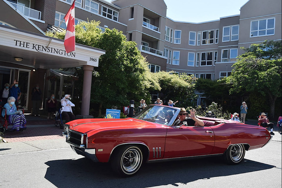 Hot rods, rad rods, muscle and sports cars spanning the decades made their way in a parade from North Saanich to Victoria on June 19. (Kiernan Green/News Staff)