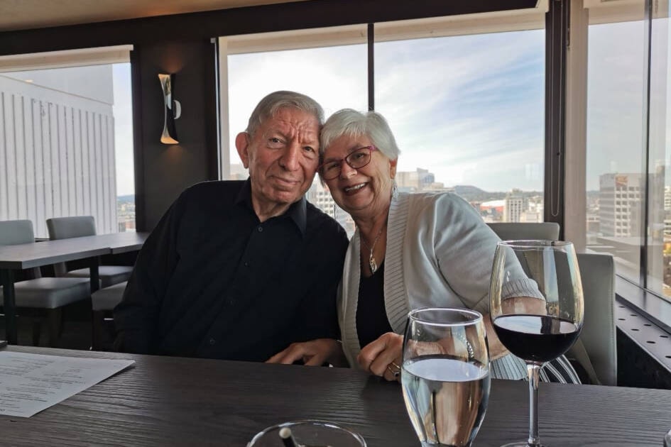 John Marinus and wife Denise at the Chateau Victoria in June of 2020. (Photo courtesy of Margaret McCormack)