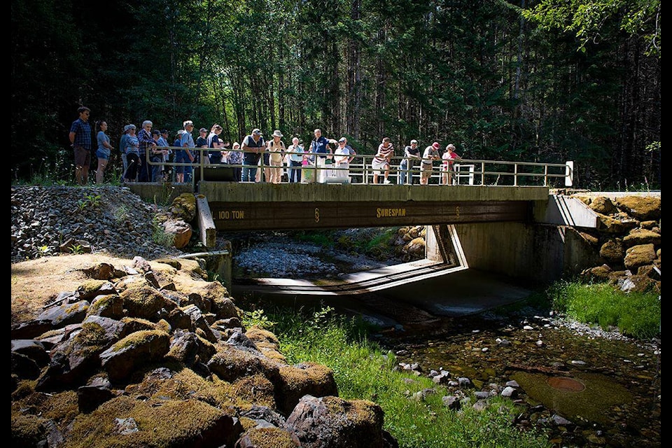 The CRD watershed tour explores the surrounding forests and Rithet Creek – the main tributary to Sooke Lake Reservoir. (Courtesy CRD)