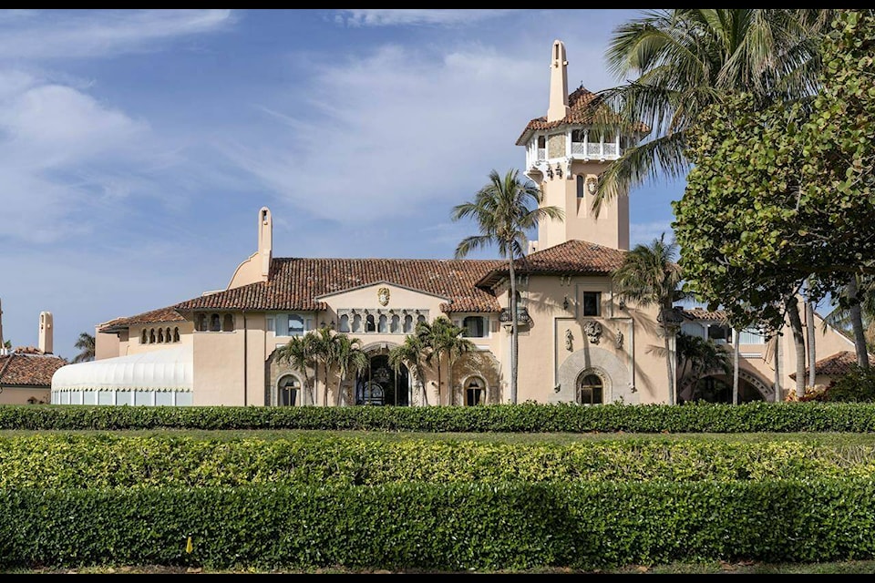 FILE - In this Jan. 18, 2021, file photo, Mar-a-Lago in Palm Beach, Fla. Former President Donald Trump says the FBI is conducting a search of his Mar-a-Lago estate. Spokespeople for the FBI and the Justice Department did not return messages seeking comment Monday evening. (Greg Lovett/The Palm Beach Post via AP, File)