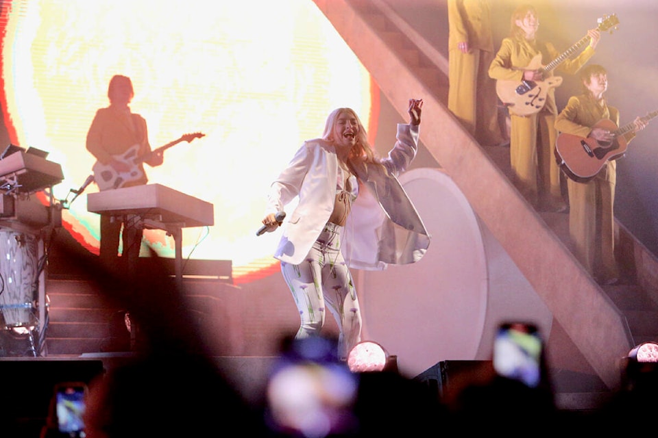 Lorde dances on stage Sunday, Sept. 18, during the final day of Rifflandia 2022 at Royal Athletic Park. (Justin Samanski-Langille/News Staff)