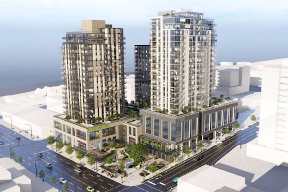 A rendering of a 451-unit residential and commercial development planned for 1961 Douglas St. and 710 Caledonia St. (Courtesy of Chard Development)