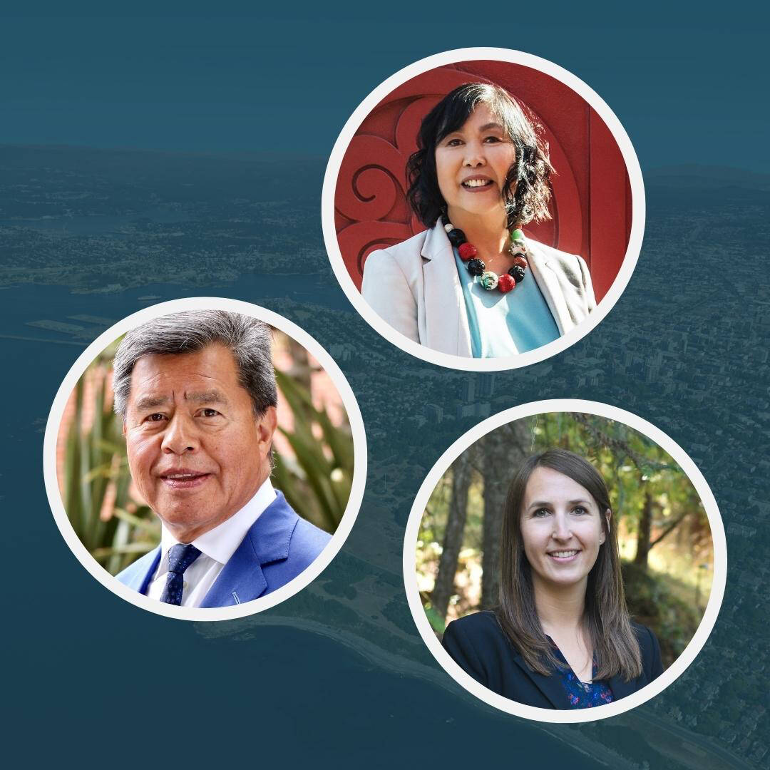 Dr. Grace Wong Sneddon, Patrick Kelly and Carly Milloy, share what community means to them, with the Victoria Foundation. Photo courtesy the Victoria Foundation