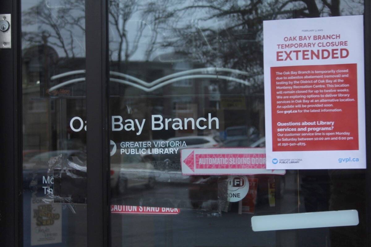Late fees waived as readers face 12week closure of Oak Bay library
