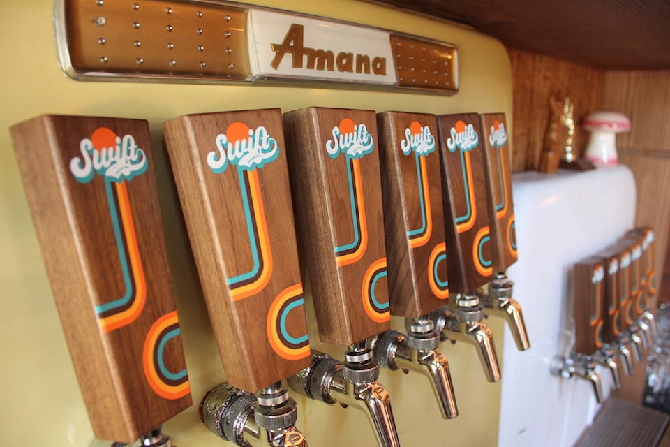 The vintage atmosphere of the tasting room at Swift Brewery in Victoria. (Jake Romphf/News Staff)