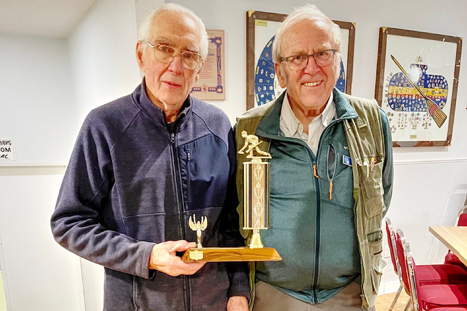 Geoff Leney and Ebbe Lehmann won the C Event trophy. (Contributed photo)