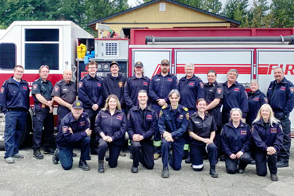 Bow Horn Bay Volunteer Fire Department: Back row, from left:
Nathan Vanrookhuyzen, Don Gray, Allan Horeczy, Jared McIntosh, Cody Osborne, Patrick Laffey, John Armstrong, Craig Kerstens, Ben Doddington, Ron king, Lesley Brown, Mark Denton: Front row L to R:
Larry Moberg, Ashley Martz, Matthew McQueen, Mark Taylor, Jessie Armstrong, Christina Joost, Sandy Falcone. Missing Ken Collett, Steve Koole, Doug Prizeman, Cory Sawyer
