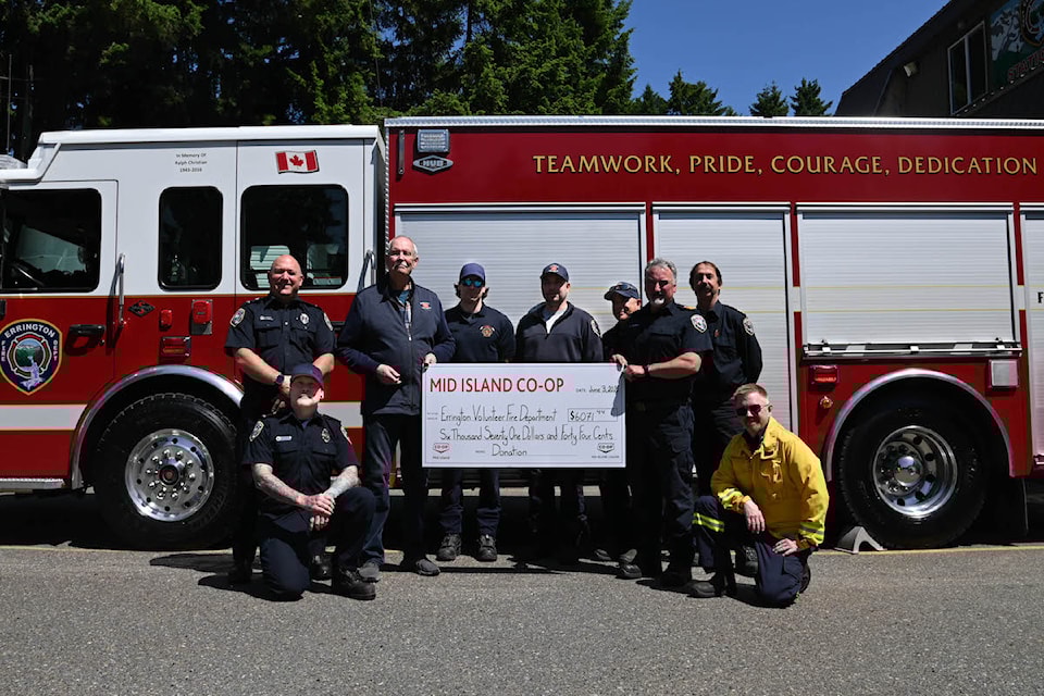 $6K donation helps Errington fire department battles wildfires that hit close to home