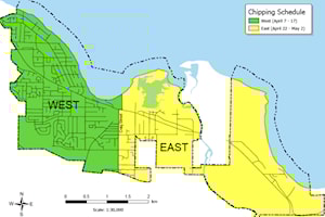 Parksville's annual wood chipping program starts April 7