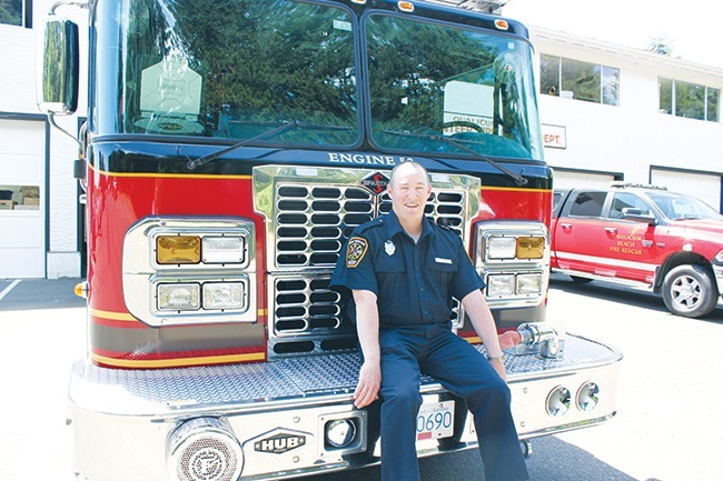 Mark Watson awarded for 25 years of service with Qualicum Beach Volunteer Fire Department
