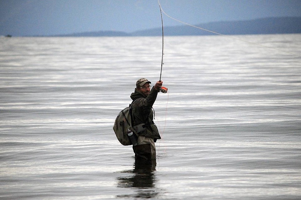 Anglers are out looking to catch some fish in Qualicum Beach