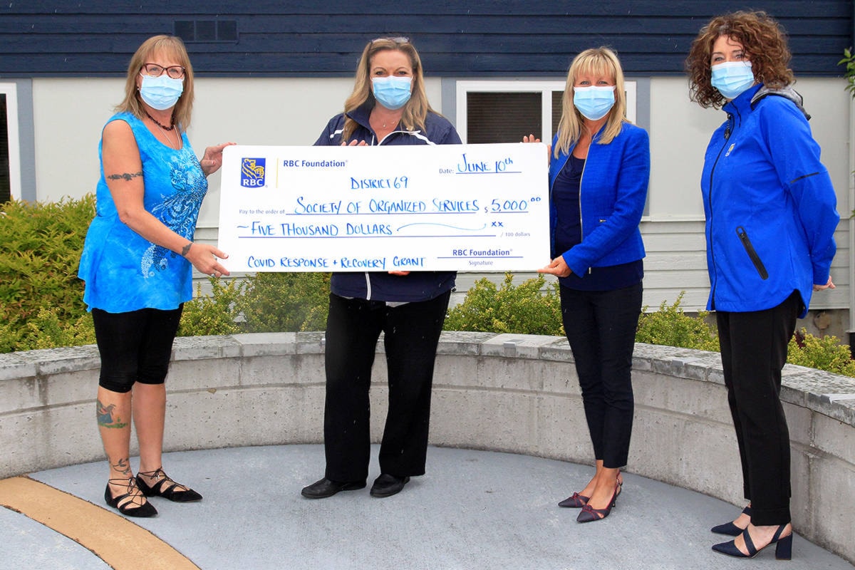 $5K donation to SOS from RBC helps Meals on Wheels program in Parksville Qualicum Beach