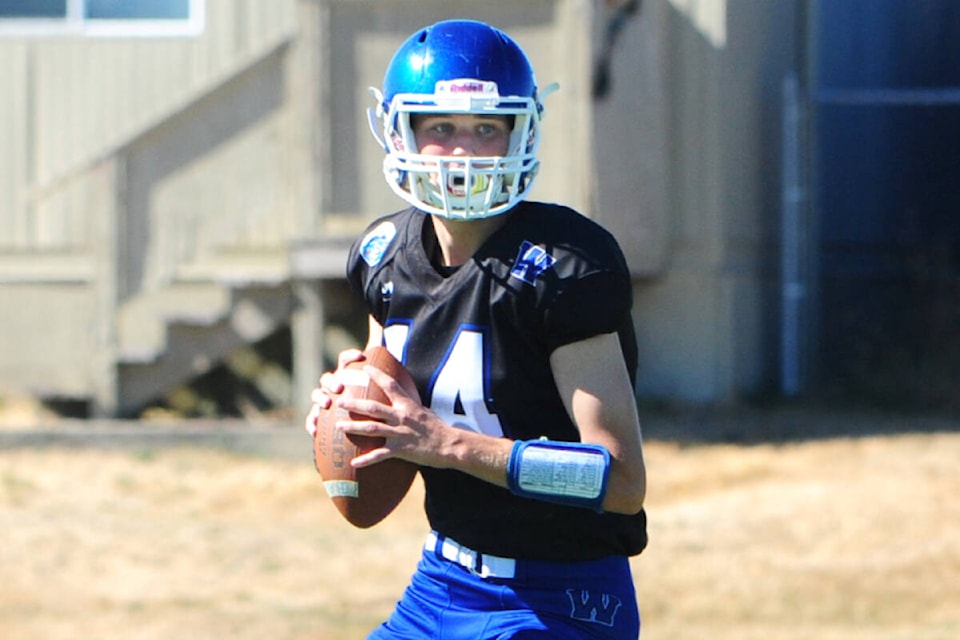Brayden Jupe has improved as quarterback in the last two years playing for the Ballenas Whalers. (Michael Briones photo)