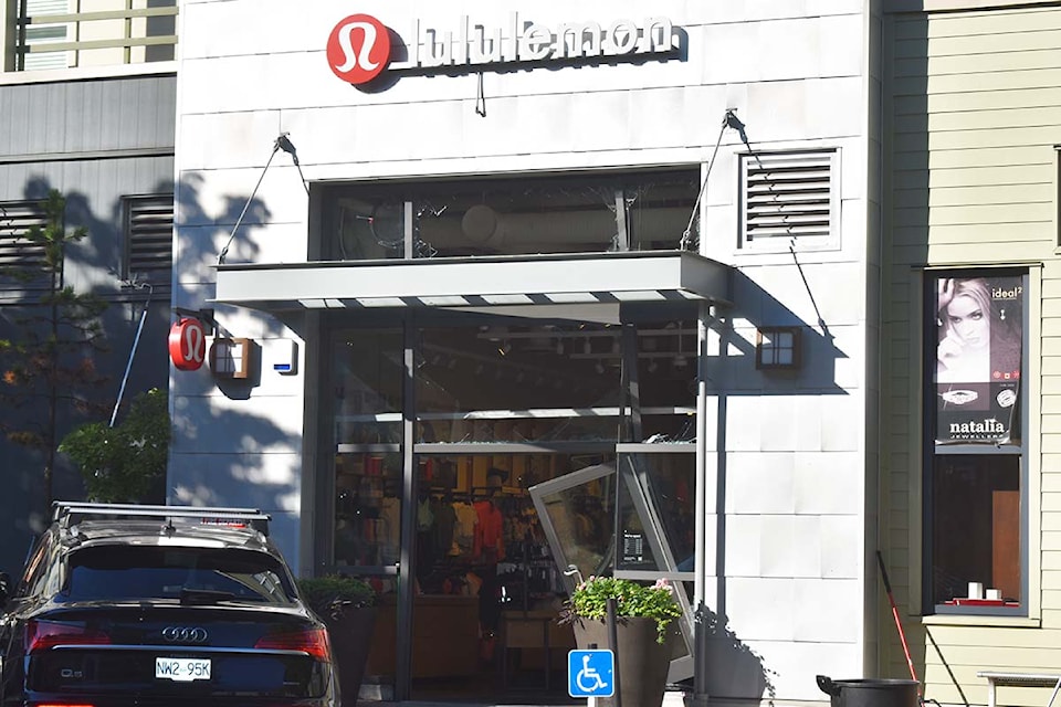 Morgan Crossing's Lululemon store in South Surrey was broken into on the early morning of Thursday, Aug. 1, 2024.