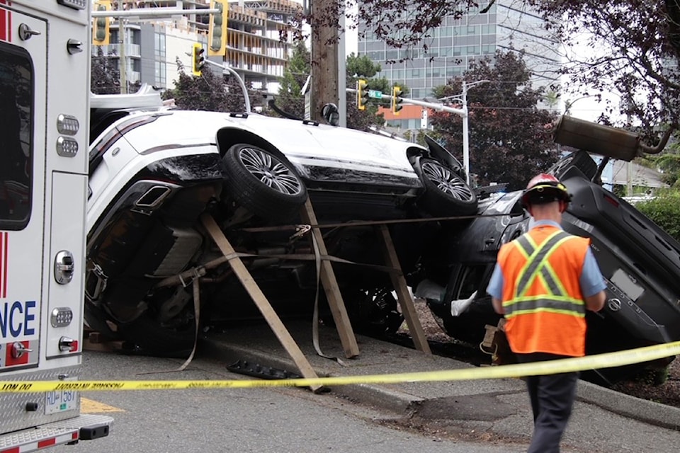 A vehicle collision in Surrey is under investigation in the King George Boulevard and 96 Avenue intersection of Surrey, on Aug. 19