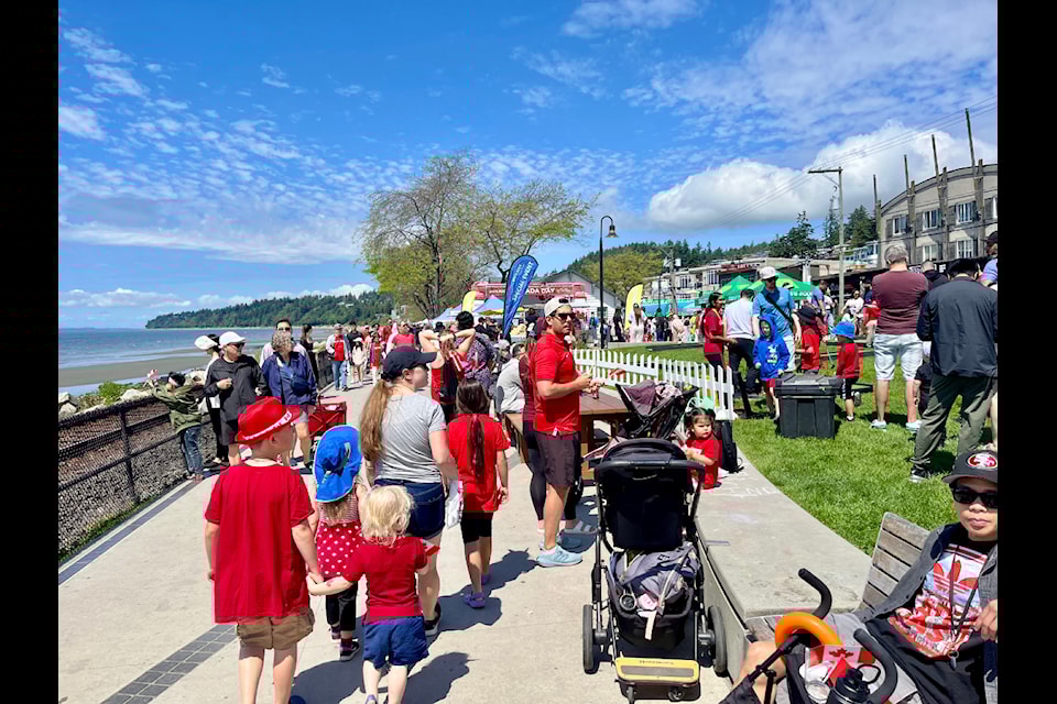 Plenty of people of all ages packed the promenade and Memorial Park in White Rock Monday (July 1) for Canada Day by the Bay festivities. 