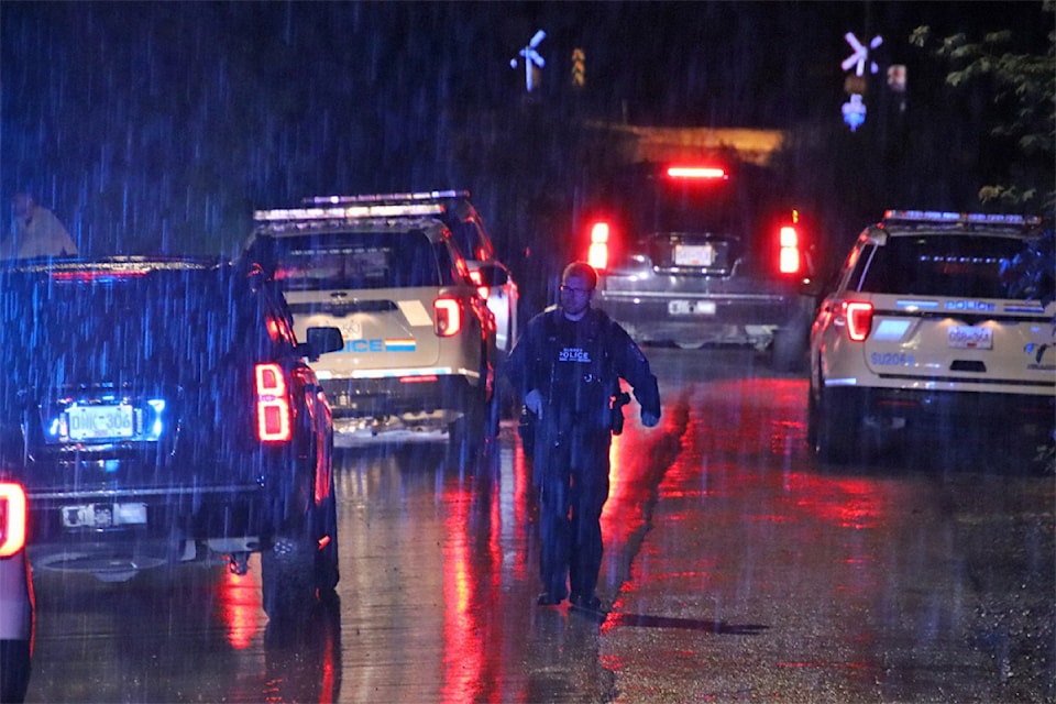 A large police response occurred at a home at 182A Street near Parsons Drive in Surrey around 10 p.m. Sunday night (June 16).
