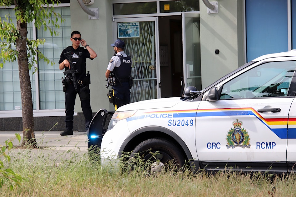 Police investigation scene