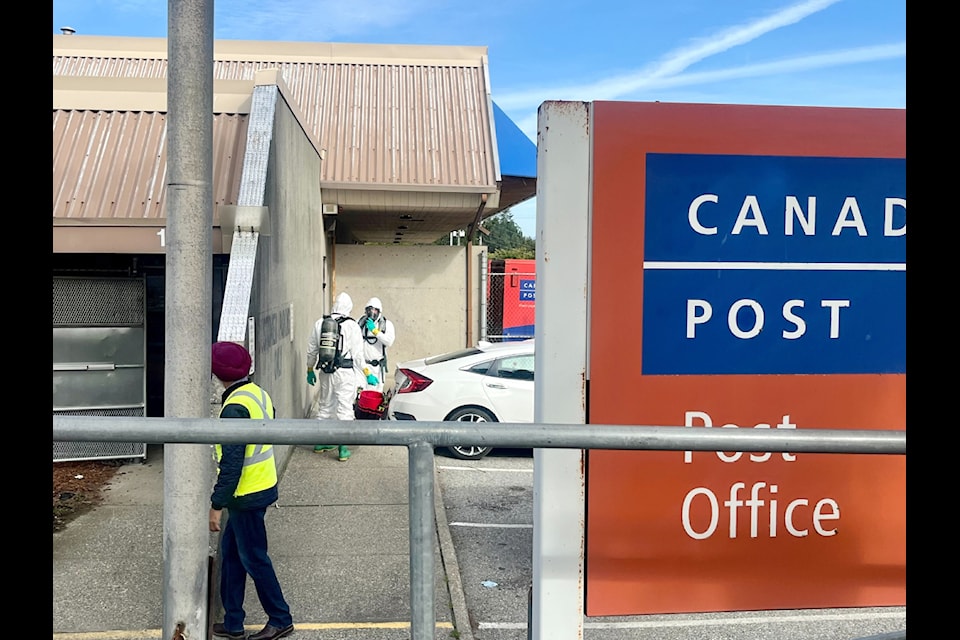 Surrey RCMP responded to a report of s suspicious package at a Canada Post facility Thursday (Oct. 3).