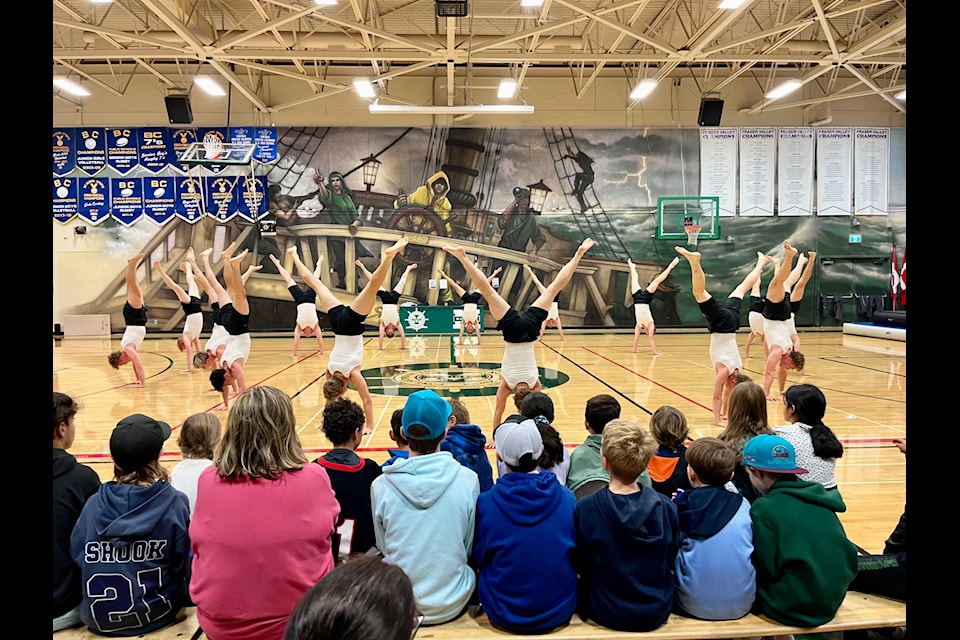 Denmark's Dejbjerglund Gym Team performed at Earl Marriott Secondary in South Surrey Monday (Oct. 7).