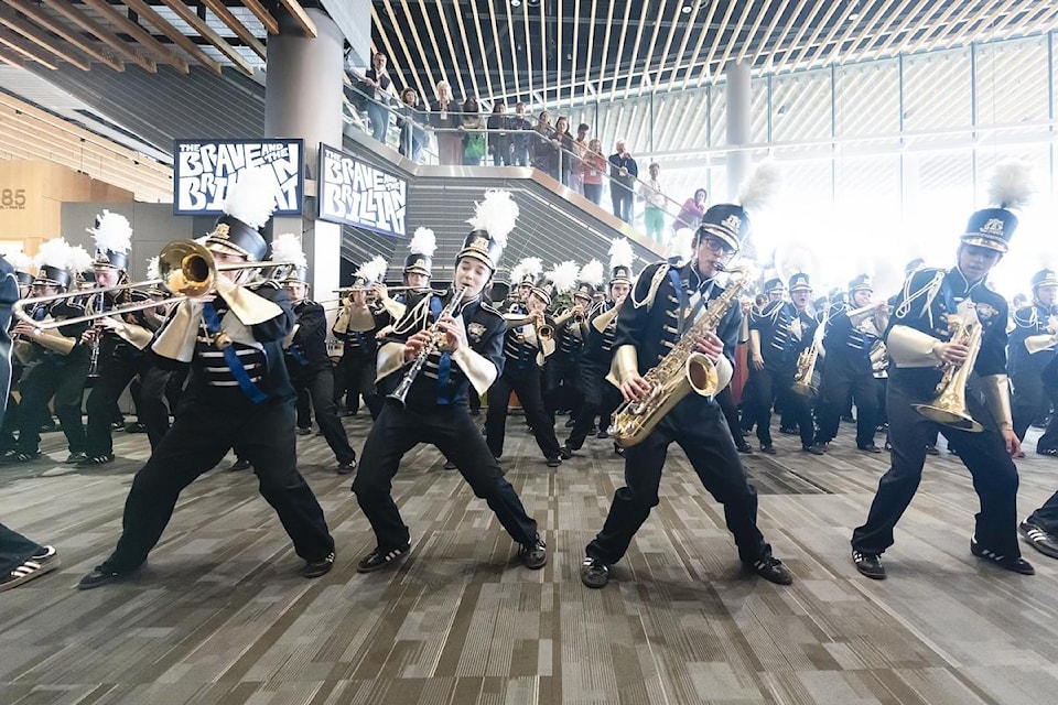 MEI's Screaming Eagles marching band will perform at a White Rock Christian Academy alumni event this Friday (Nov. 1) at the Surrey school. 