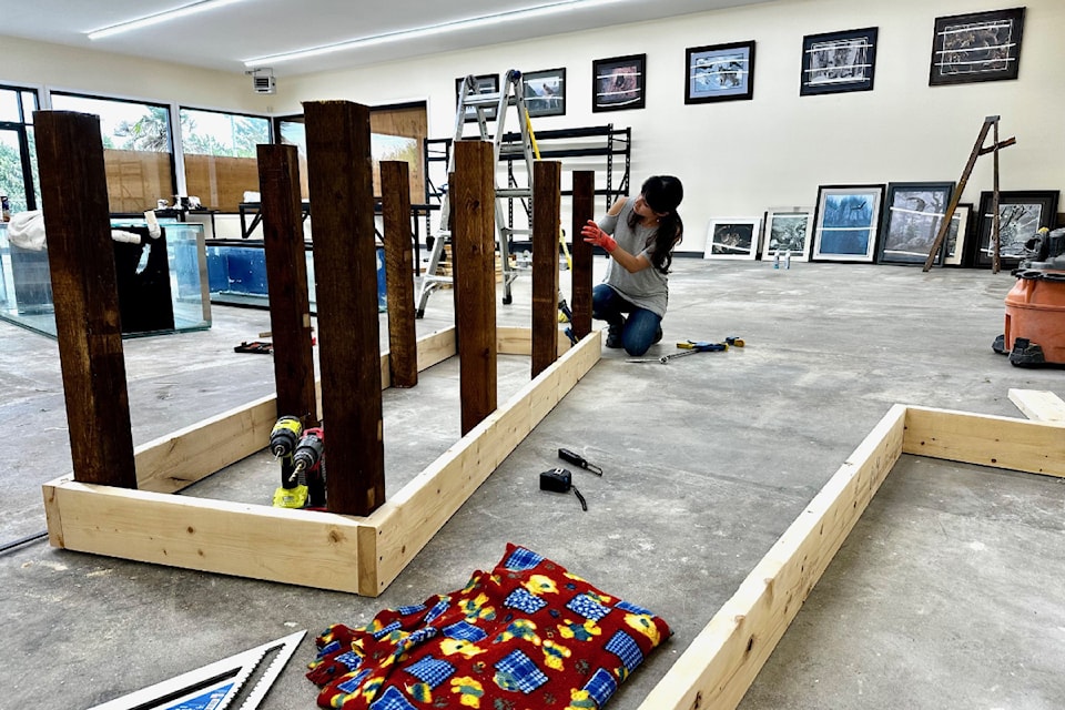 Building new enclosures and aquarium stands was among work undertaken to reopen the Urban Safari Rescue Society, following a January 2023 fire. 