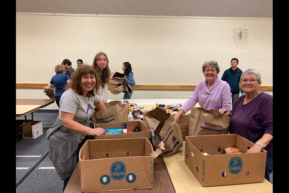 Volunteers help out during last year's BC Thanksgiving Food Drive.  This year, organizers are hopeful the White Rock and South Surrey community will again, come through to help those in need.