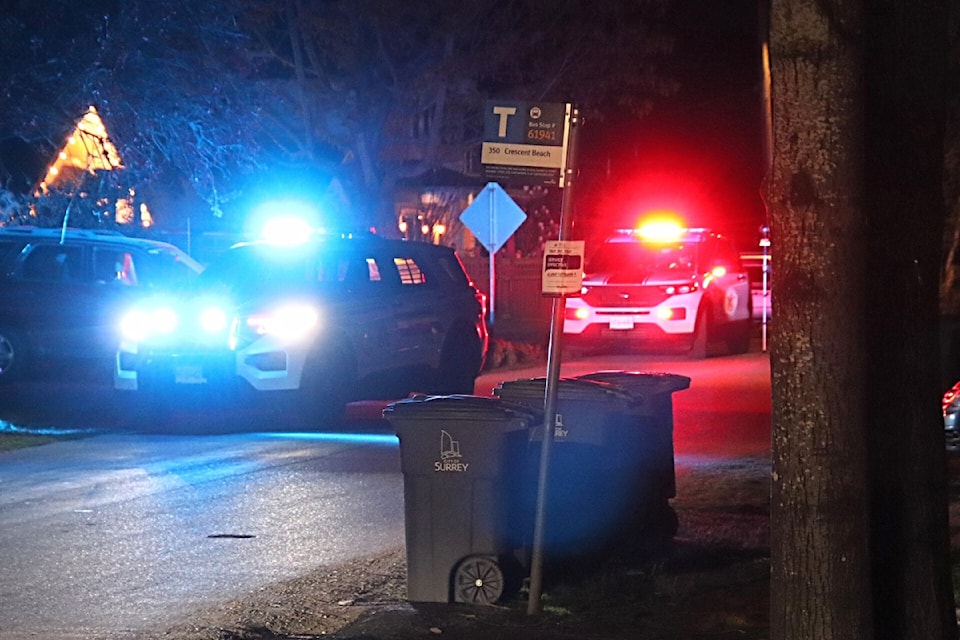 Surrey police are investigating a reported hit-and-run in Crescent Beach Sunday evening (April 13).
