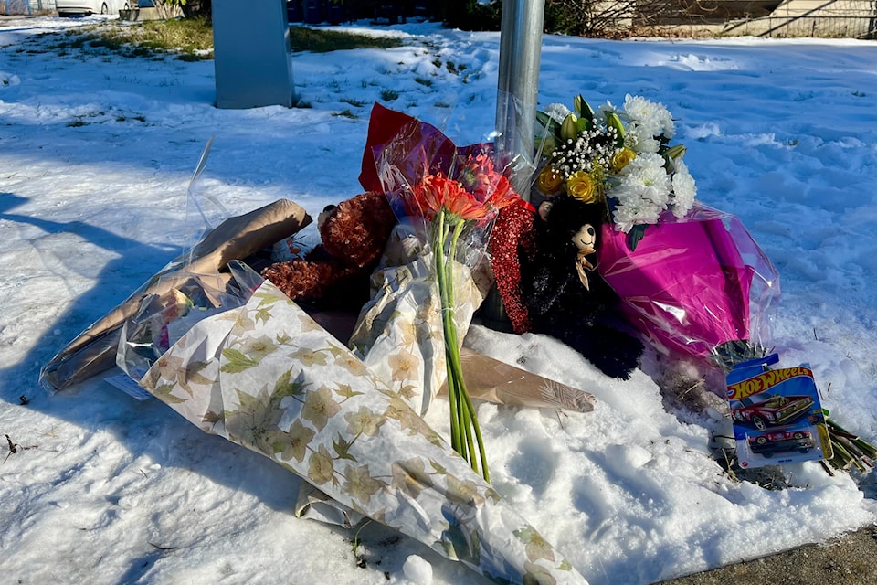 A memorial is growing in the Clayton Heights neighbourhood paying tribute to a teen who died after an interaction with police on Sunday, Feb. 9