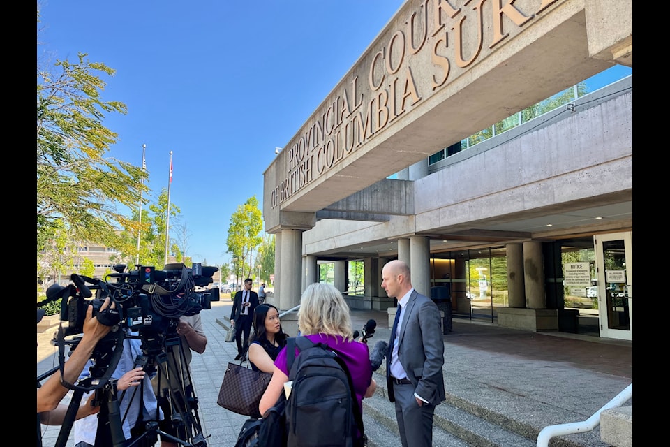 Crown prosecutor Adam Jantunen speaks to media after a Wednesday, July 16 hearing in Surrey Provincial Court, where both Gaganpreet Singh and Jagdeep Singh were sentenced to three years in jail. 
