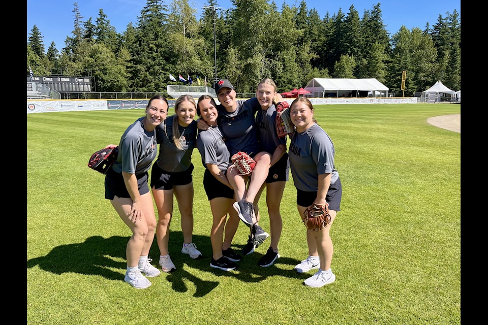 Annabel Teperson (Campbell River), Grace Messmer (Cloverdale), Callum Pilgrim (Abbotsford), Larissa Franklin (Maple Ridge), Kianna Jones (Surrey) and CC Wong (Coquitlam) are among the B.C. players on Team Canada this year.  They're all super supportive of Franklin, who battled cancer earlier this year. 