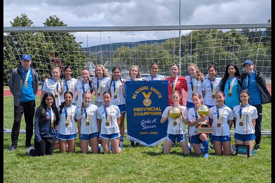 Southridge's senior girls soccer team brought home the gold medal from provincials.