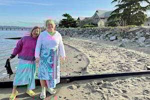 South Surrey swimmers brrrrave icy waters with chilly weekly dip