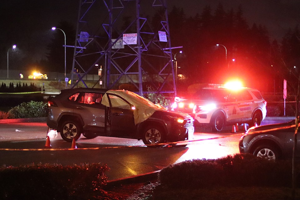 Two men have been charged in a South Surrey shooting that happened late Tuesday evening (March 11). 