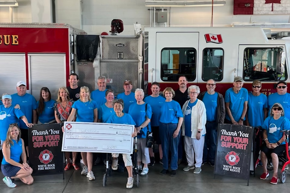 White Rock Fire Rescue in May 2025 donated $10,000 to the White Rock/South Surrey Stroke Recovery Association.