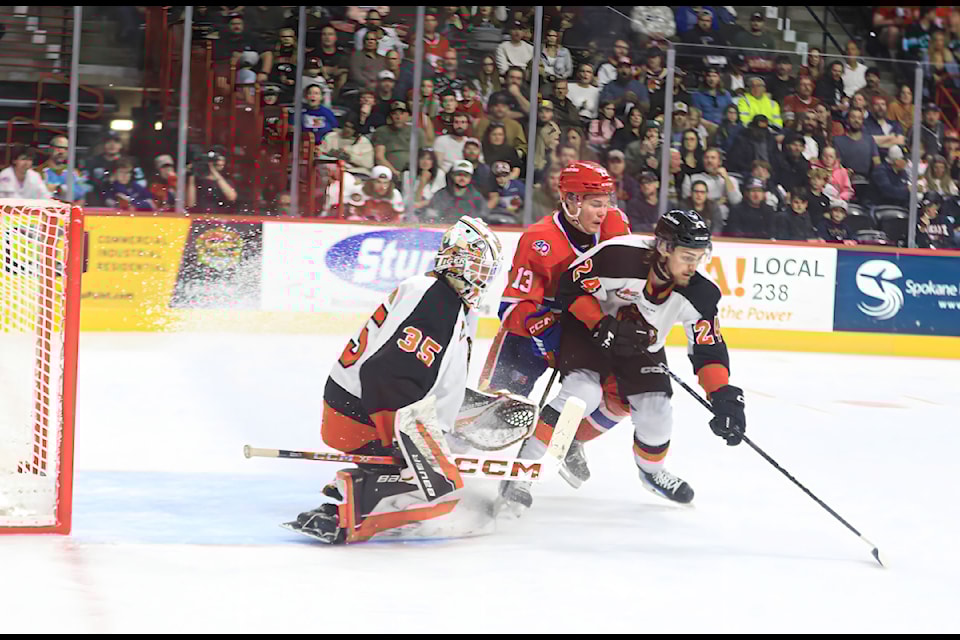 South Surrey WHL netminder Harrison Meneghin, in playoff action with the Medicine Hat Tigers, has been named WHL Playoff MVP and just signed a 3-year entry level contact with the NHL's Tampa Bay Lightning.