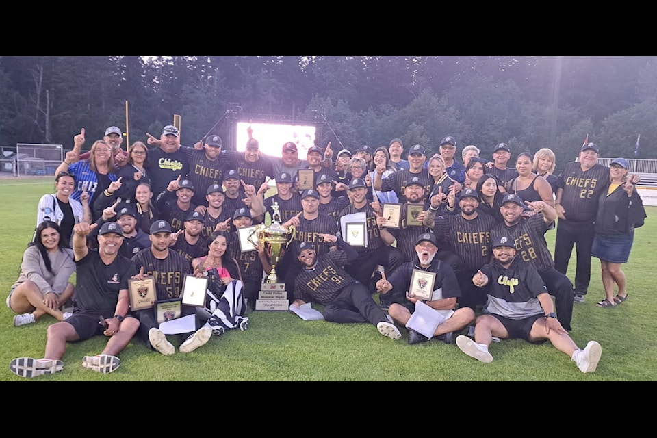 Ontario 's Hills United Chiefs defeated the top-seeded New York Gremlins 7-1 to win the 2024 ISC World Men's Fastpitch Championship in South Surrey Saturday (Aug. 17).