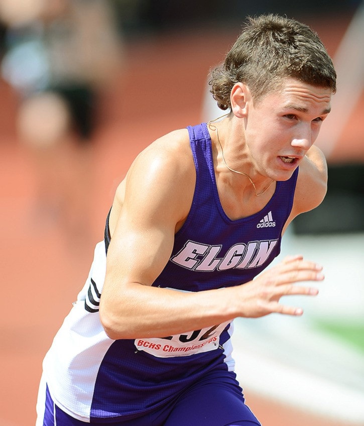 Jake Hanna of Elgin Park, second in 400m, fourth in 200m