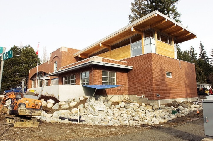 construction underway at Surrey Fire Hall 14, 2016 176 st.