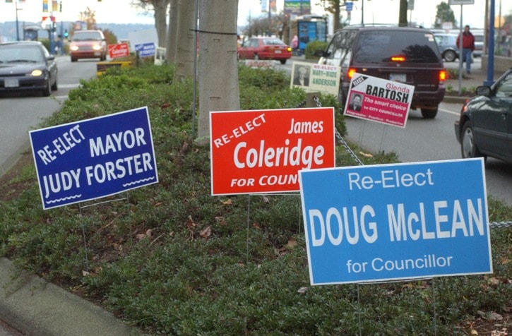 Brian Giebelhaus photo
White Rock Election signs