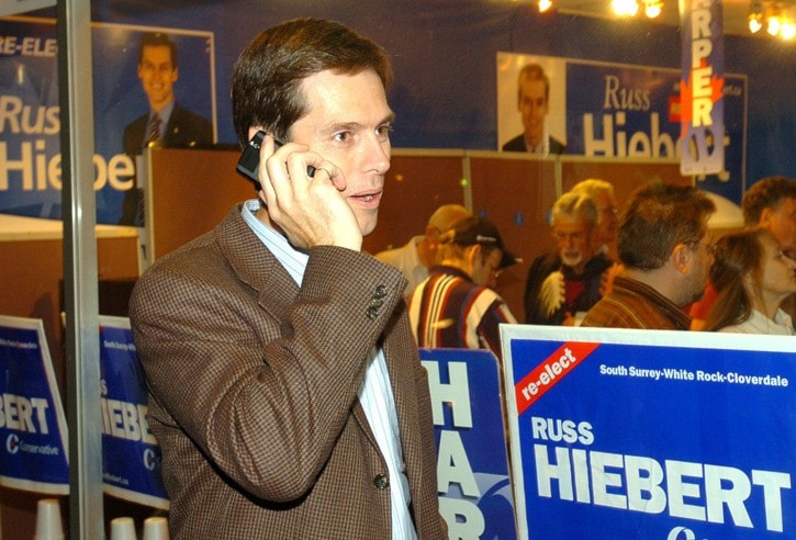 Campain Office of Conservative Russ Hiebert on election night